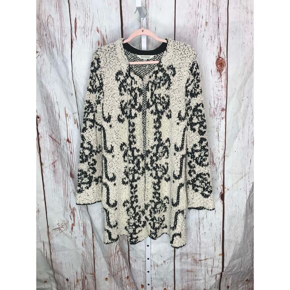 Davi & Doni textured popcorn knitte duster sweater cardigan - Picture 1 of 7